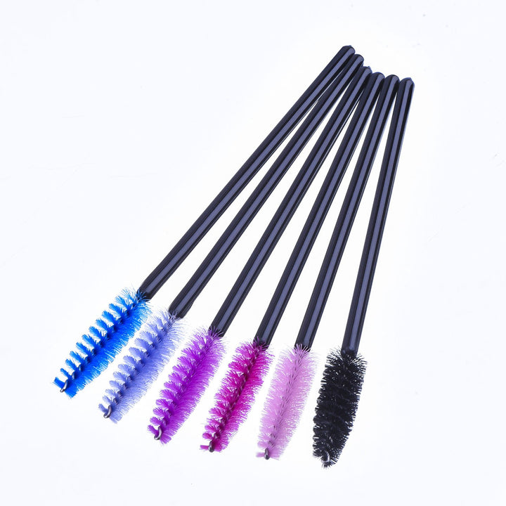 300 Pieces Multicolor Disposable Mascara Wands Eyelash Eye Lash Brush Makeup Applicators Kit, 6 Colors