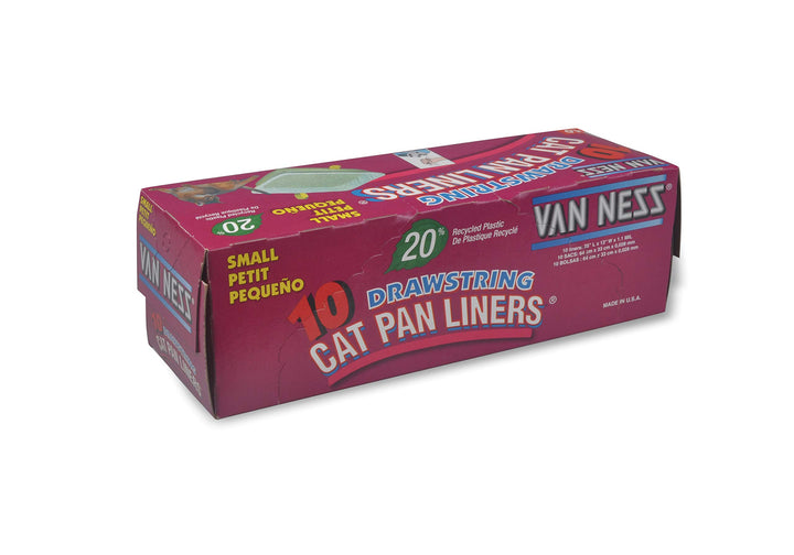 Small Drawstring Cat Litter Box Liners, 10 Count, White