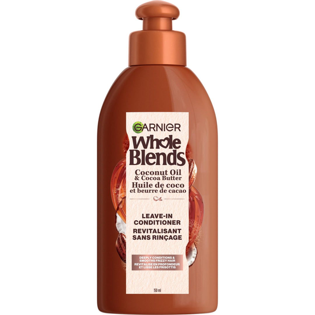 Whole Blends Coconut Oil & Cocoa Butter Smoothing Leave in Conditioner for Frizzy Hair, 5.1 Fl Oz, 1 Count (Packaging May Vary)