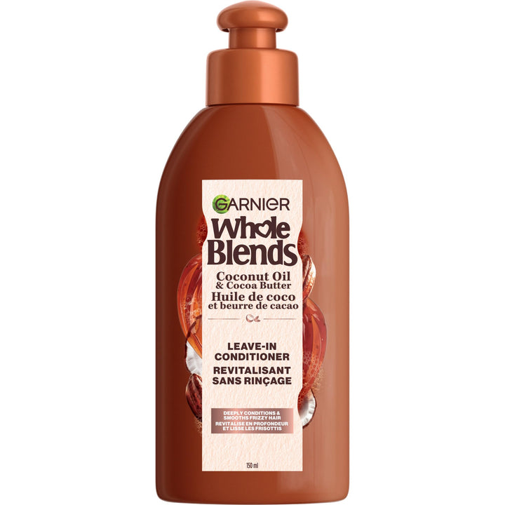 Whole Blends Coconut Oil & Cocoa Butter Smoothing Leave in Conditioner for Frizzy Hair, 5.1 Fl Oz, 1 Count (Packaging May Vary)
