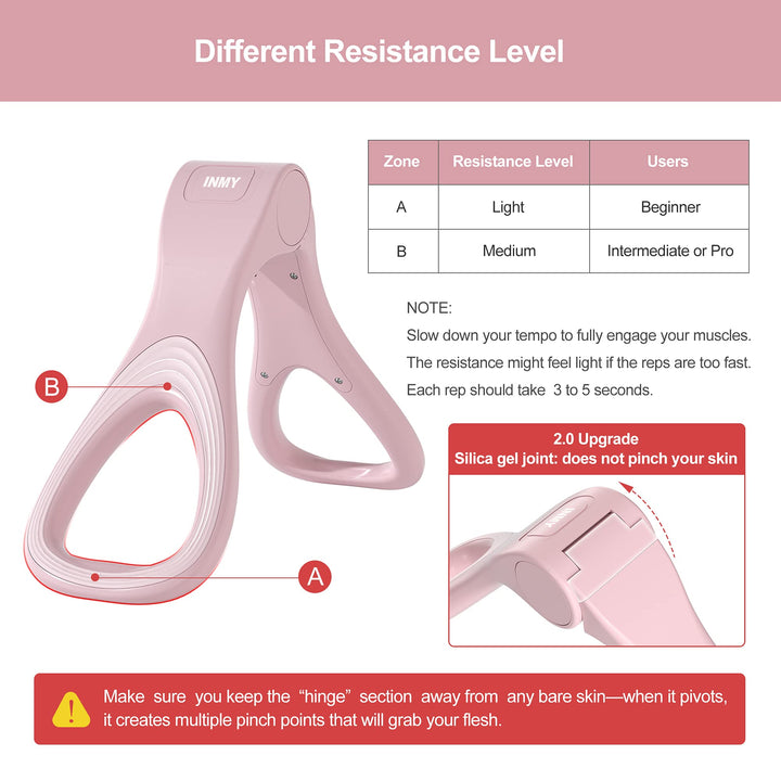 Thigh Master Hip Trainer Kegel Exerciser, Pelvic Floor Trainer, Kegel Trainer for Postpartum Rehabilitation, Trimmer Inner Thigh, Thigh Toner Workout, Arm Leg Exerciser Sport Slimming Training