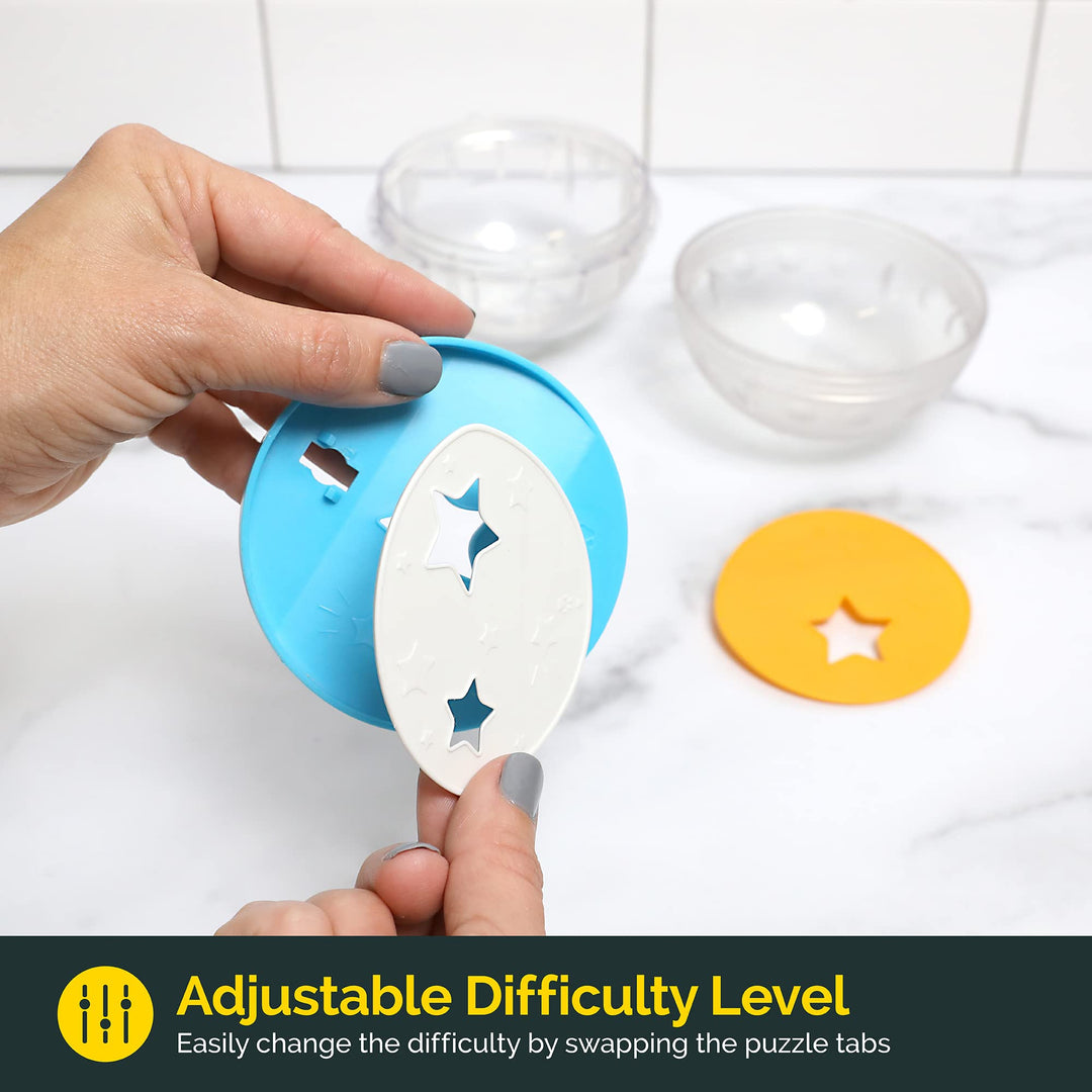 IQ Treat Ball Interactive Dog Ball - 3 Puzzle Treat Dispenser, Durable, Slow Feeder, for All Dog Breeds, Toys to Keep The Busy and Enrichment