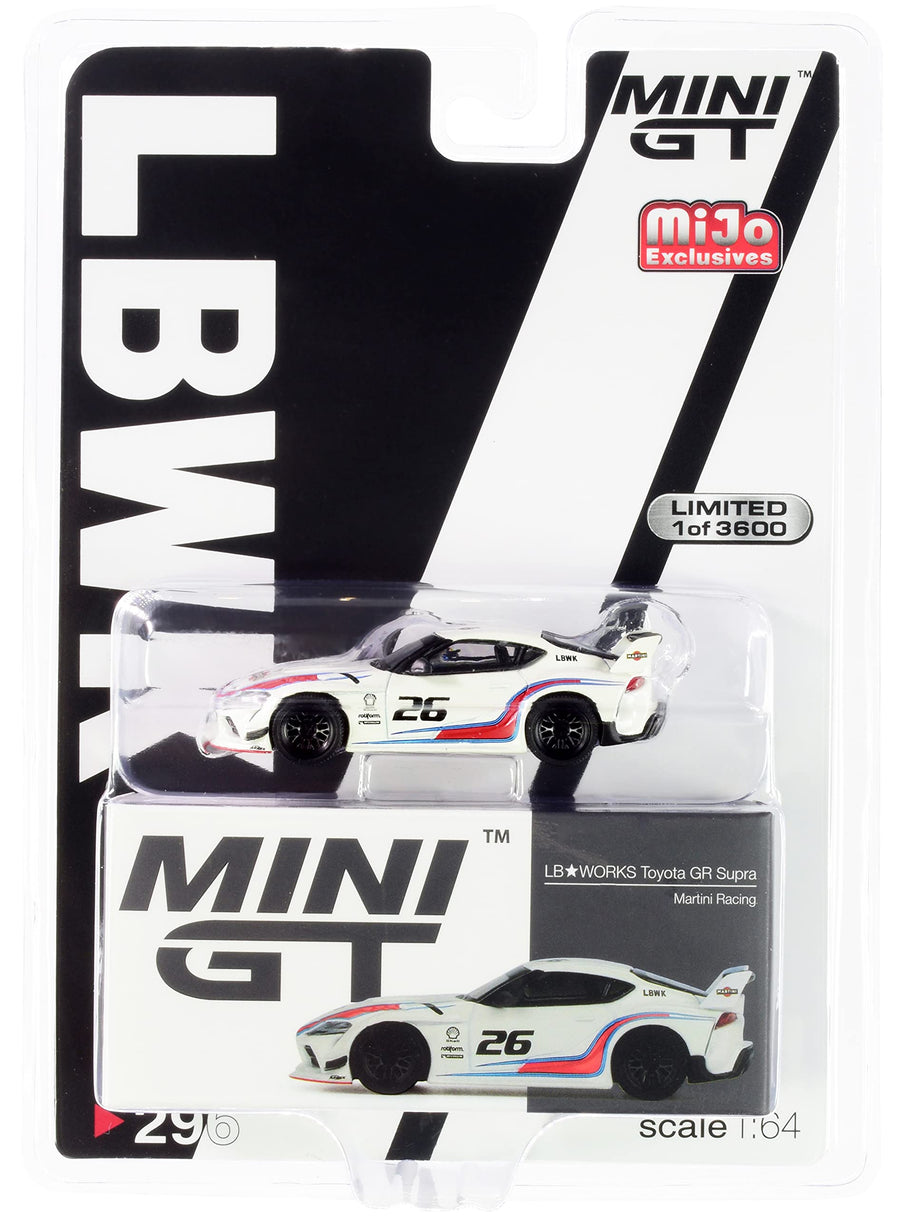 GR Supra LB Works 26 White Martini Racing Limited Edition to 3600 Pieces Worldwide 1/64 Diecast Model Car by True