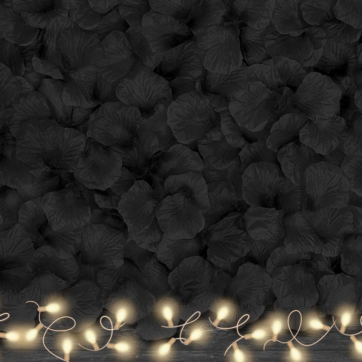 4500 Pack Black Rose Petals,Artificial Roses Flower Petals for Romantic Night,Valentine's Day and Weddings