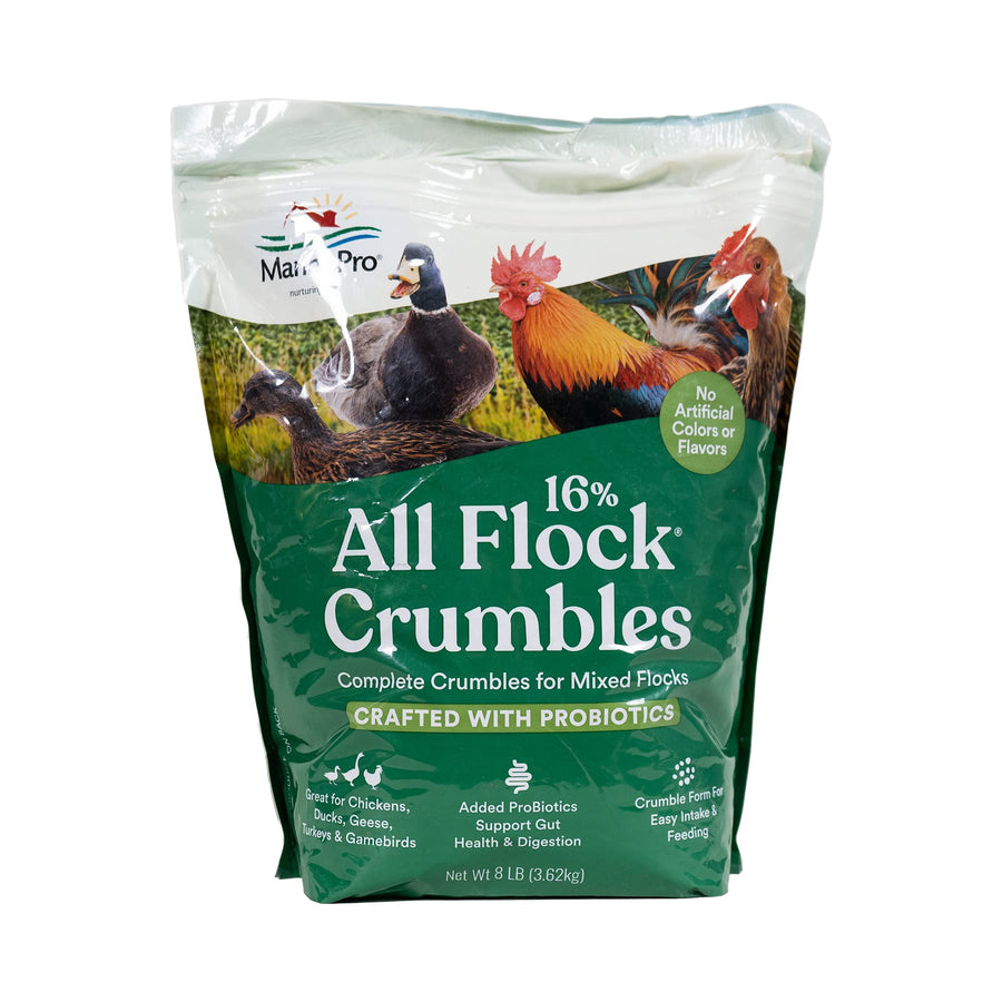 All Flock with Probiotics Crumble | Formulated with Vitamins and Minerals to Support a Balanced Diet | 8 Pounds