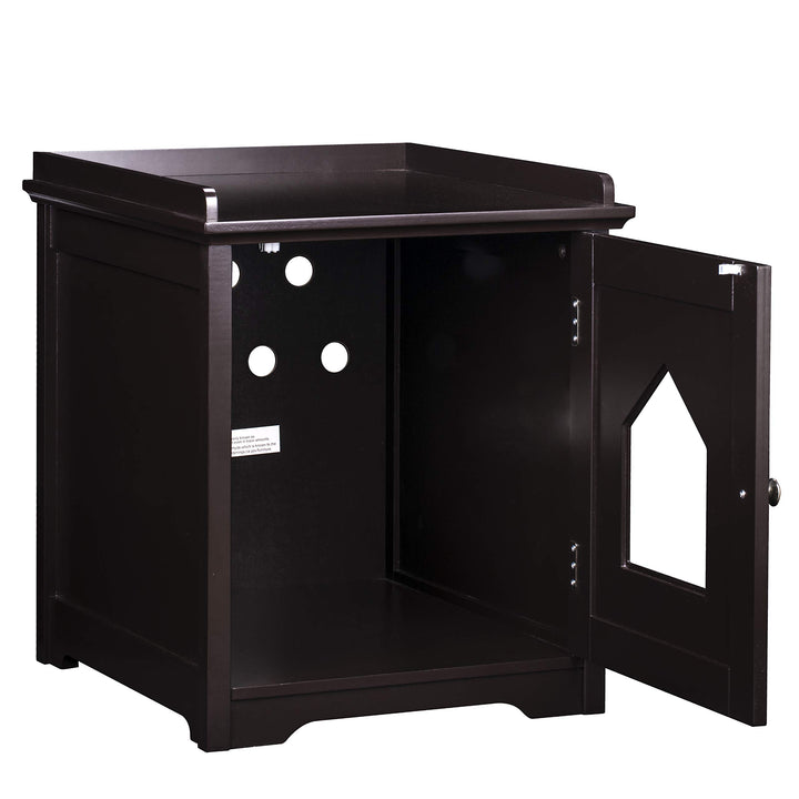 Cat Litter Box Enclosure, Cat House Side Table,Night Stand Pet House, Indoor Cat House, Espresso