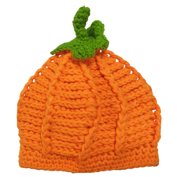 Baby Boys Girls Thanksgiving Christmas Beanie Pumpkin Hat Knitted Cap Hat Halloween Photo Prop (1) Orange