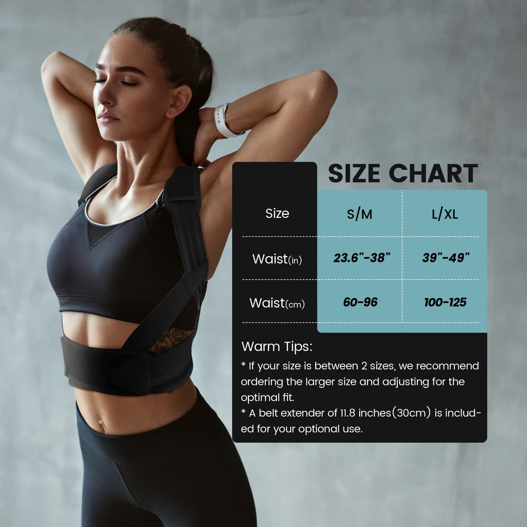 Posture Corrector for Women and Men, Back Brace Fully Adjustable & Comfy, Support Straightener for Spine, Back, Neck, Clavicle and Shoulder, Improves Posture and Pain Relief S/M