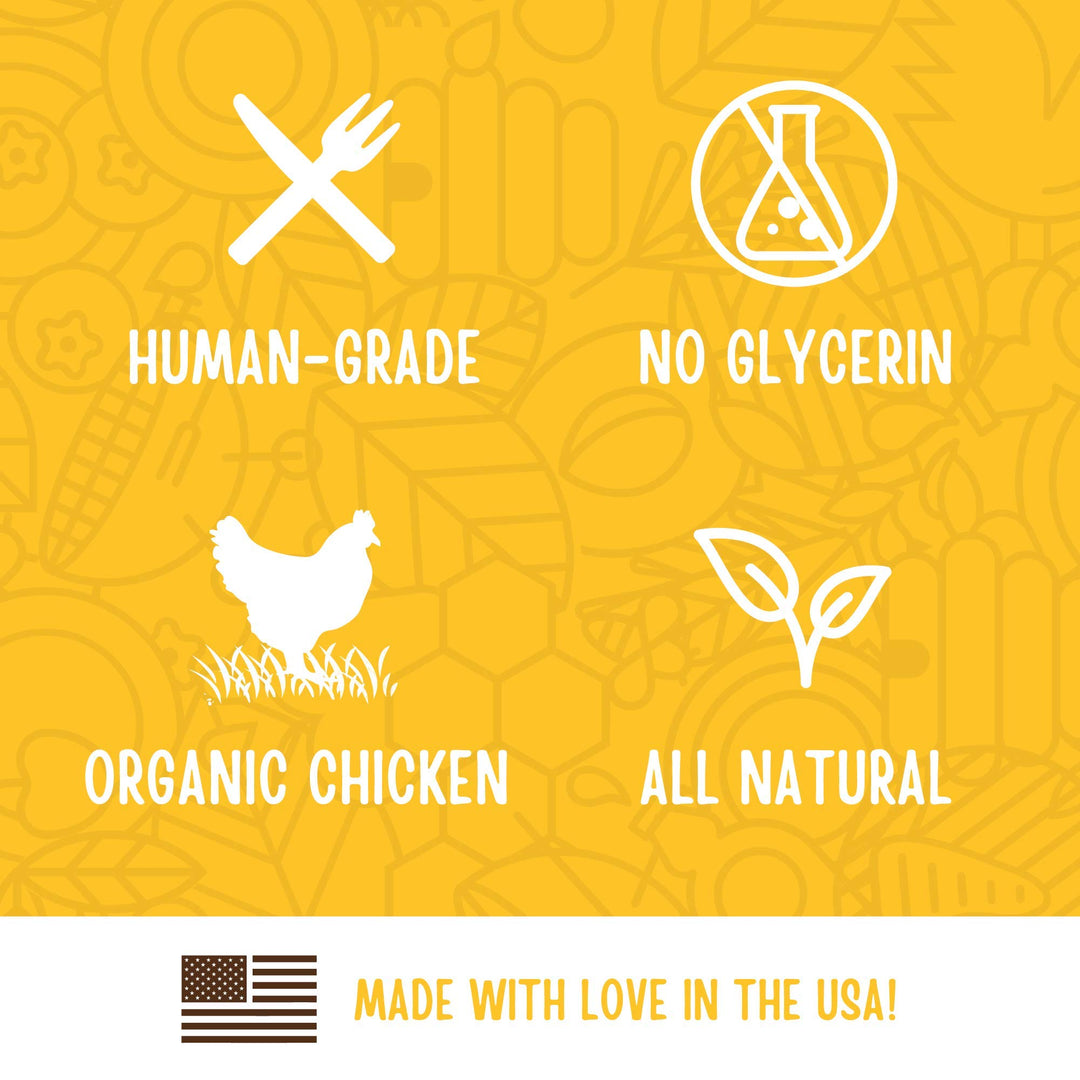 USDA Organic Chicken Training Treats Healthy All Natural Dog Treats Human Grade 175 Treats 6 Ounce (Pack of 1)