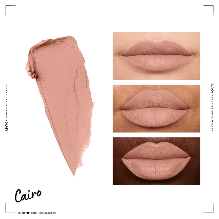 Soft Matte Lip Cream, Lightweight Liquid Lipstick - Cairo (Matte Pure Nude)