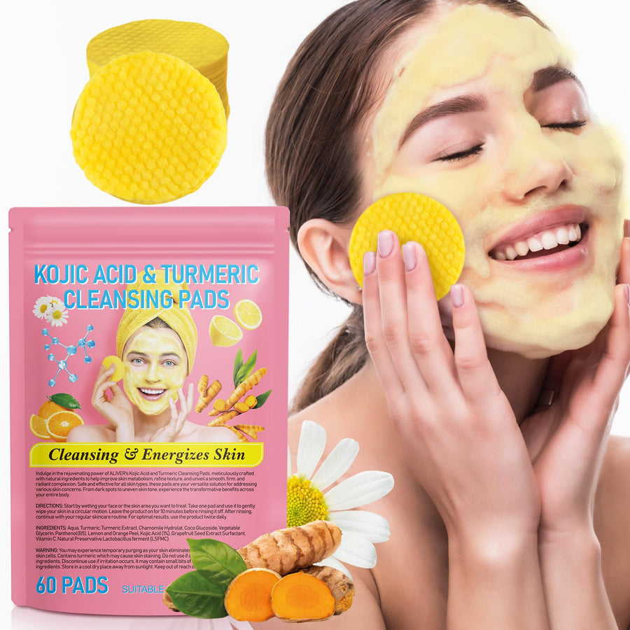 Moisturizing Mask, Kojic Acid and Turmeric Cleansing Pads