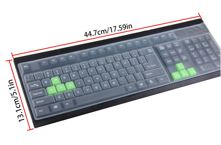 Clear Desktop Computer Keyboard Cover Skin for PC 104/107 Keys Standard Keyboard, Anti Dust Waterproof Keyboard Protector Skin