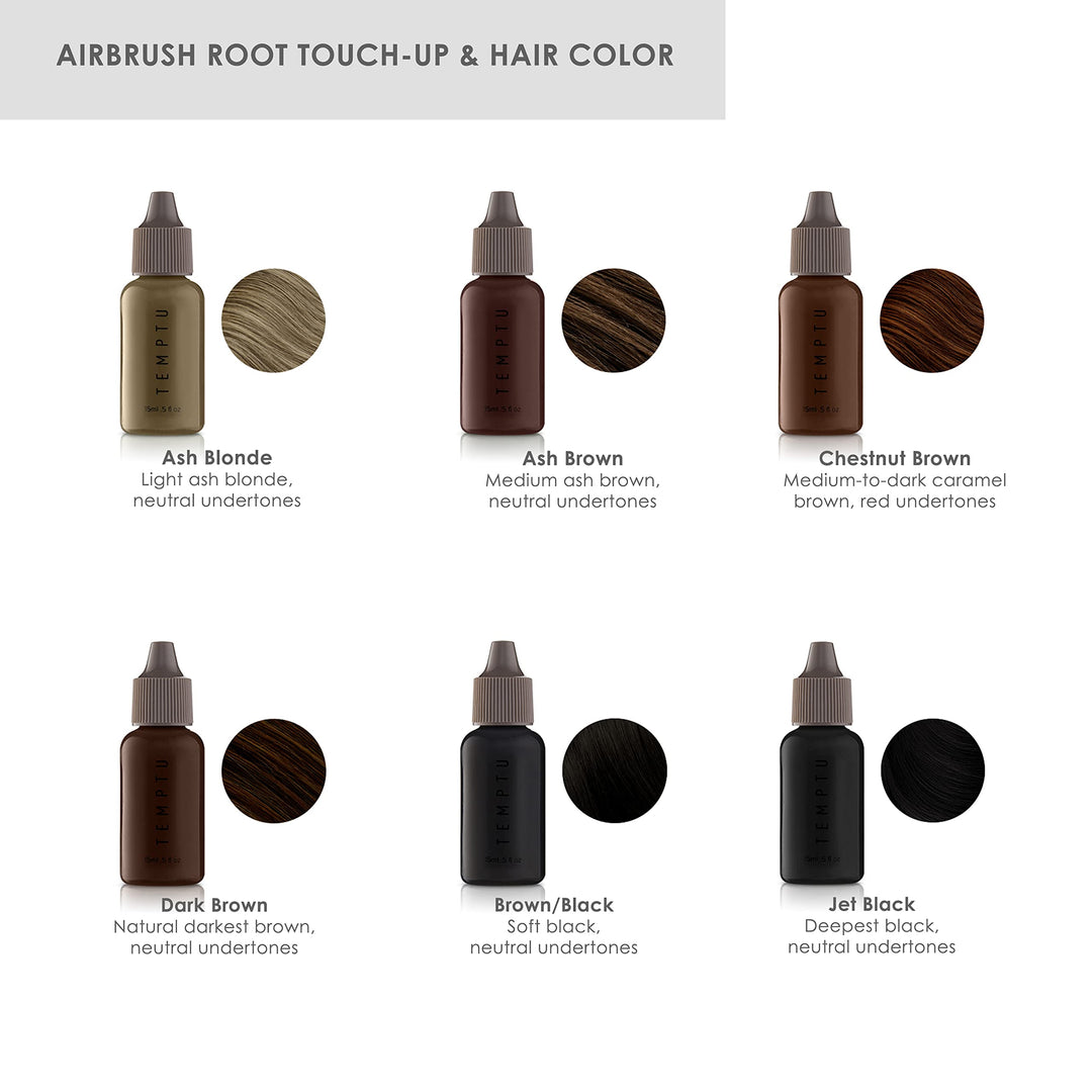 Temptu Airbrush Root-touch Up & Hair Color Brown/Black, 0.5 Fl Oz