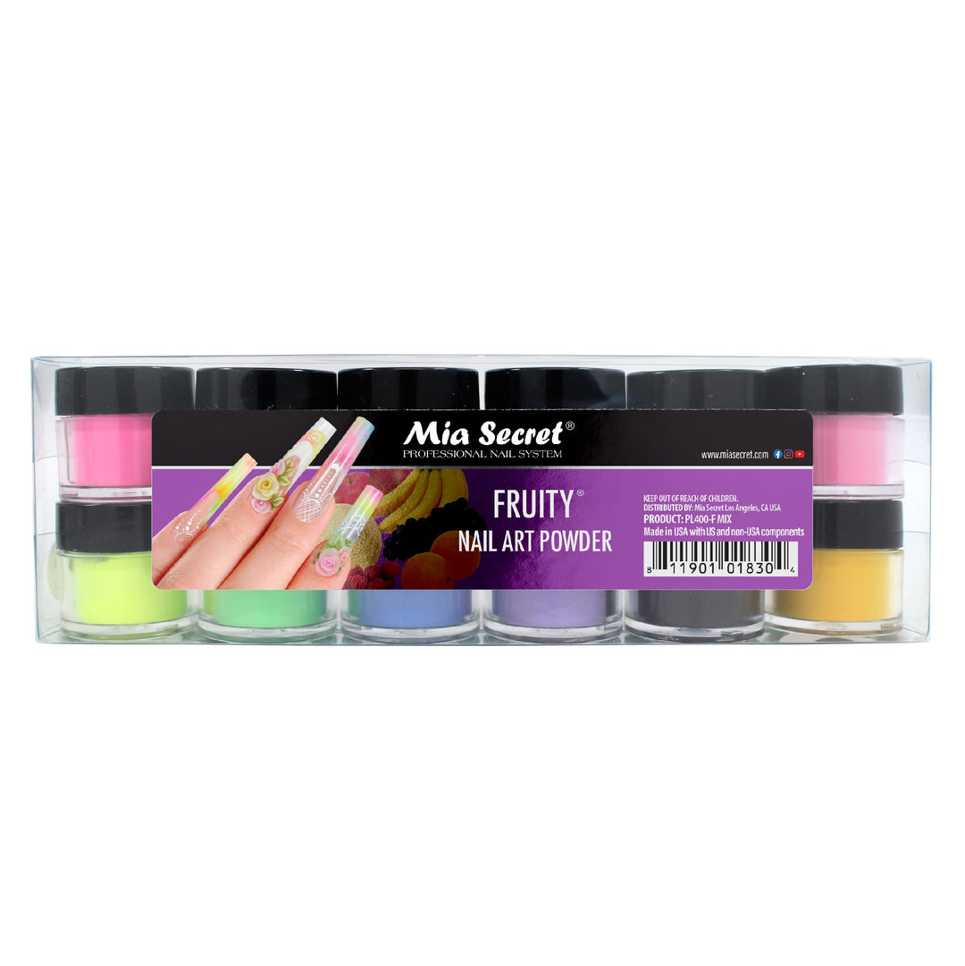 -Fruity Collection Nail Acrylic Powder set of 12
