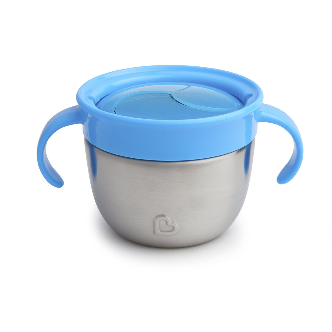 ® Snack+™ Stainless Steel Snack Catcher Cup with Lid, 9 Ounce, Blue, 1 Pack