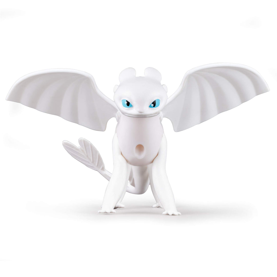 Dreamworks Dragons, Lightfury Dragon Figure with Moving Parts, for Kids Aged 4 & Up