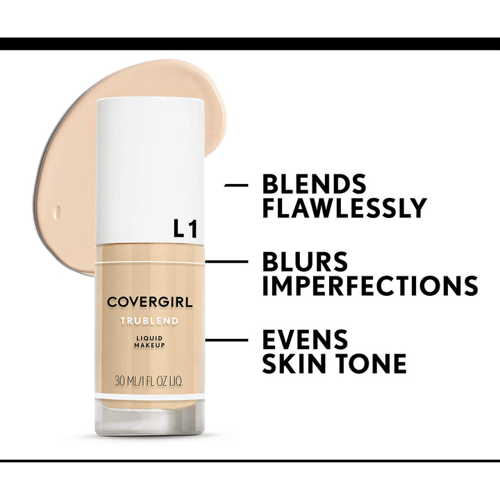 Natural Ivory L3 : Trublend Liquid Makeup Natural Ivory L3 1 Fl Oz, 1.000-Fluid Ounce