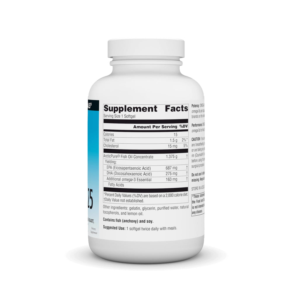 ArcticPure Omega-3 Fish Oil 1125mg Ultra Potency Maximum Strength EPA + DHA for Heart, Joint, Brain & Immune Health - 120 Softgels