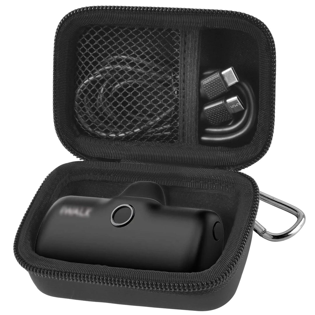 Carrying Case for iWALK Portable Charger Power Bank. Also for JEJILL/for Charmast/for LanLuk/for VEGER/for Swyop/for Feob/for Taegila/for Kuulaa and More Small Charging Battery Pack -Black Bag Only