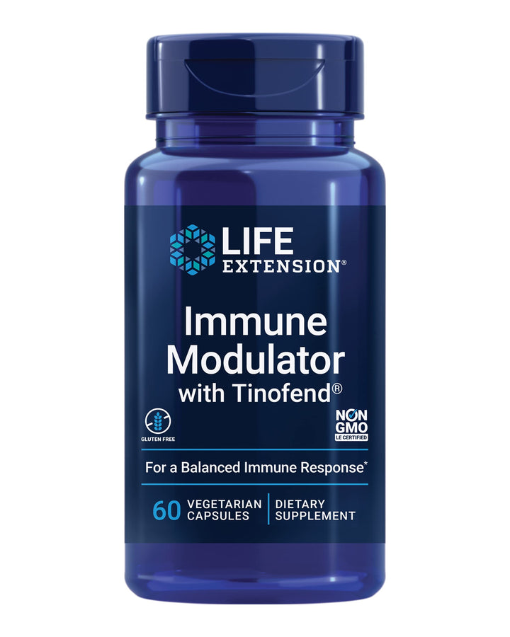 Immune Modulator with Tinofend®, Powerful Immune Health Support, standardized Tinospora Plant Extract, Gluten-Free, Non-GMO, Vegetarian, 60 Capsules
