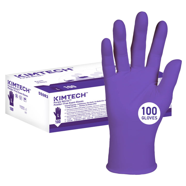 Kimberly-Clark® Safeskin Purple Nitrile Exam Gloves, Large, Purple, Box Of 100