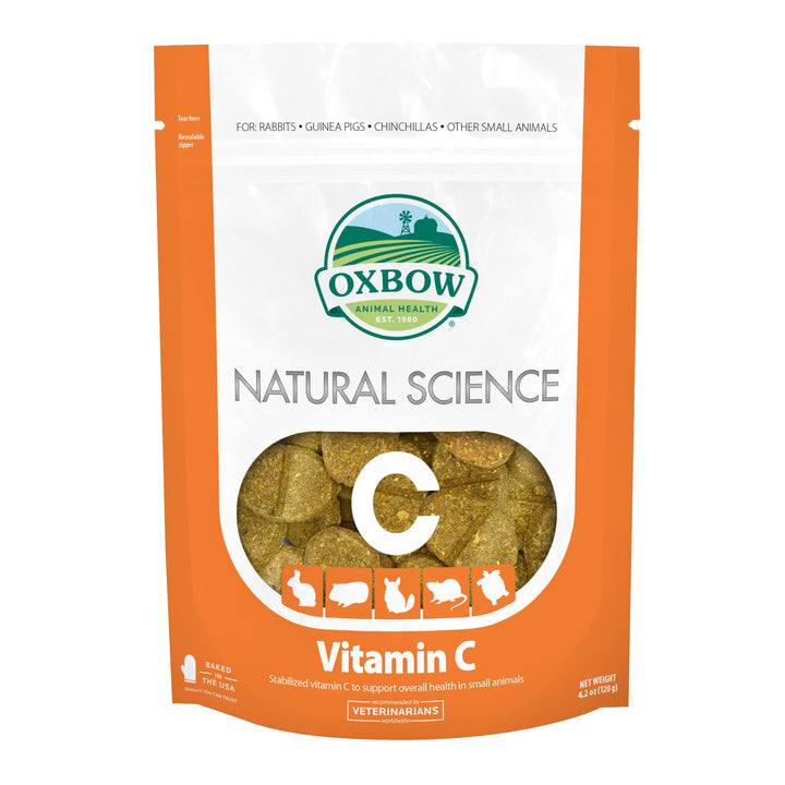 Animal Health Natural Science Vitamin C Supplement, Vitamin C for Guinea Pig, Made with Timothy Hay, Pet Supplements for Guinea Pigs, Veterinarian Formula, Made in USA, 4.2 oz bag