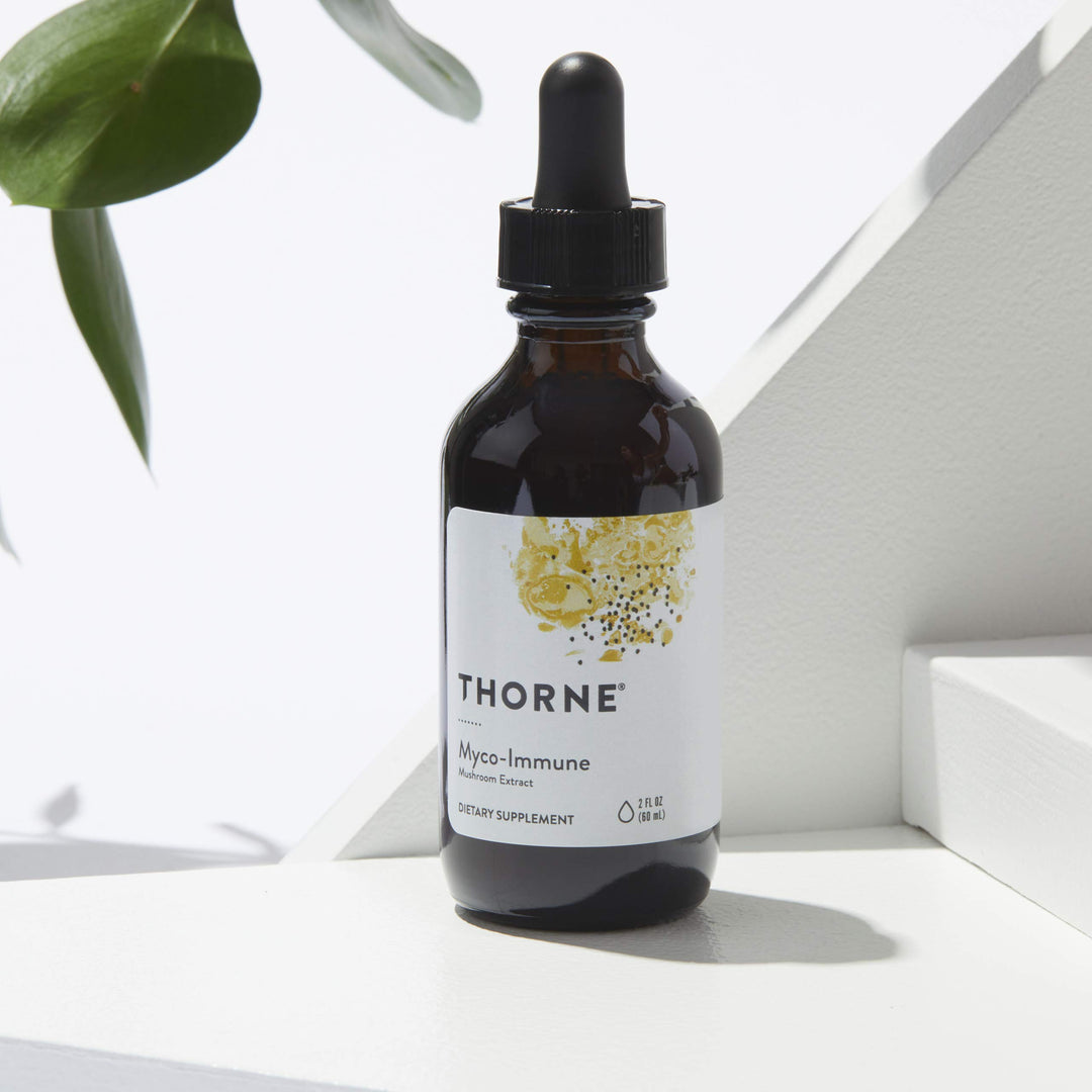 Thorne Myco-Immune - Supports Immune Function with Mushroom Extracts - Dairy-Free Supplement with Vitamins C & D - 2 Fl Oz - 30 Servings