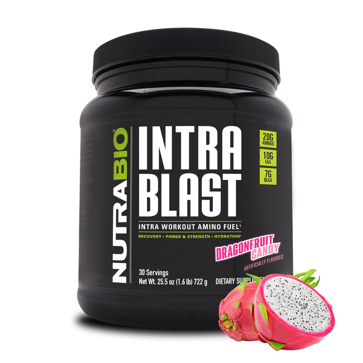 Intra Blast BCAA EAA Electrolyte and Hydration Powder - Amino Acid Supplement, EAA/BCAA Powder - Non-GMO and Gluten Free - Dragonfruit Candy - 30 Servings