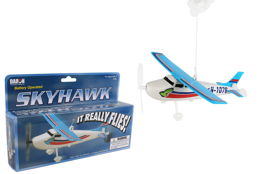 Flying Skyhawk on a String, Blue