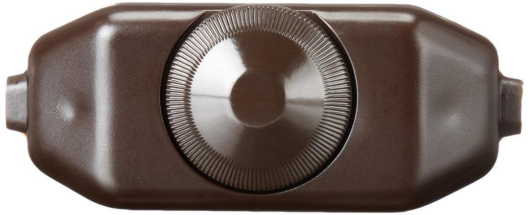 6250-3 200W Incandescent Feed-Through Full Range Lamp Cord Dimmer, Single-Pole, Brown