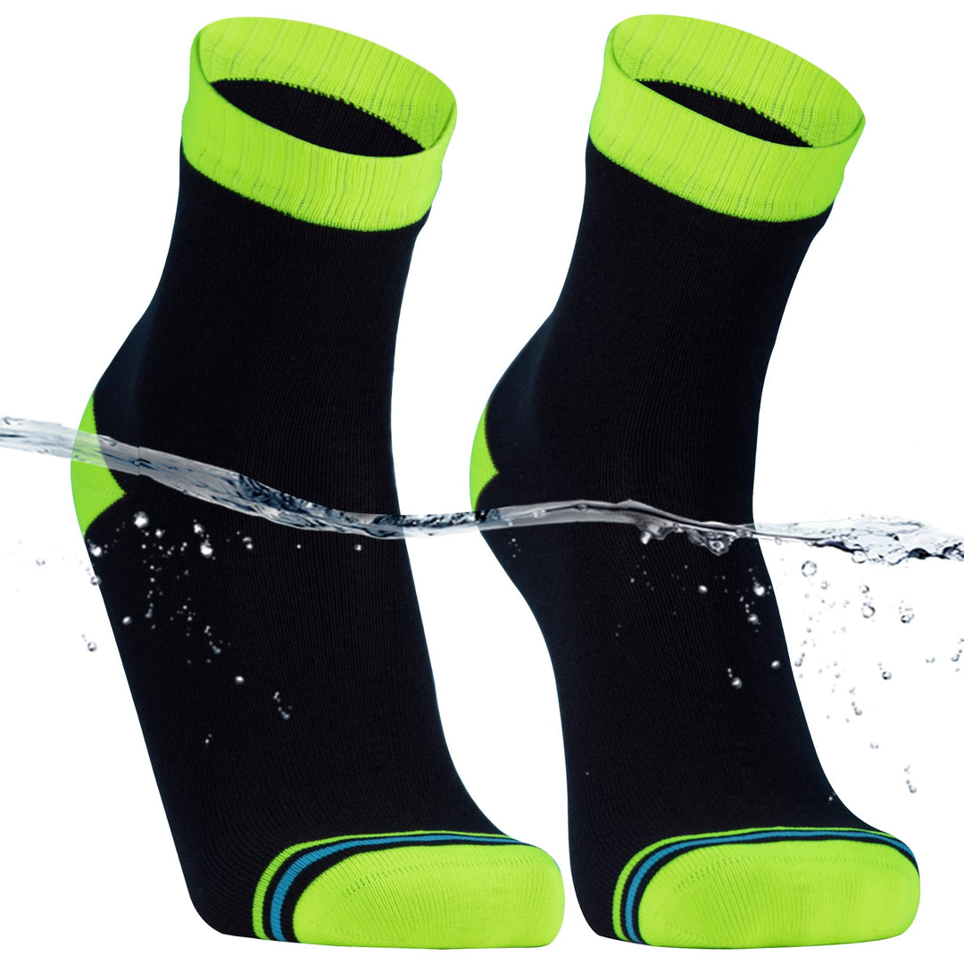 Waterproof Socks for Men and Women, Essential for Hiking, Walking, Outdoor Activities in Cold Wet Weather – Combed Cotton Inners, Unisex MD, Hi-vis Yellow