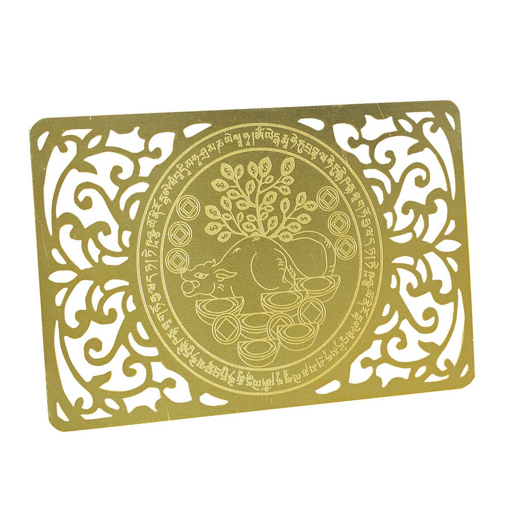 Feng Shui Wealth-Bringing Mongoose Gold Talisman Card W4124