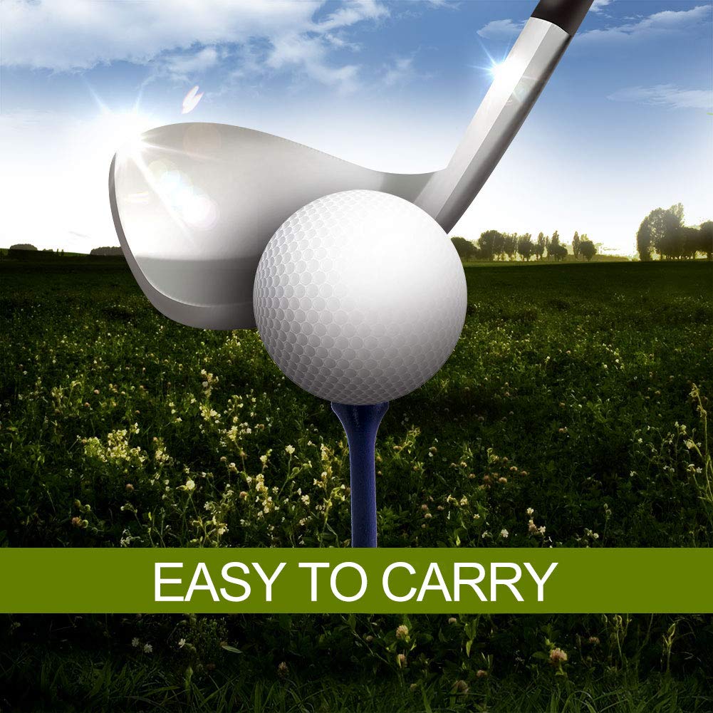 Golf tees 3 1/4 inch Less Friction Wood Tees Training for Golfer Professional Natural Wood Golf tees Bulk 100 Count Golfing Tees