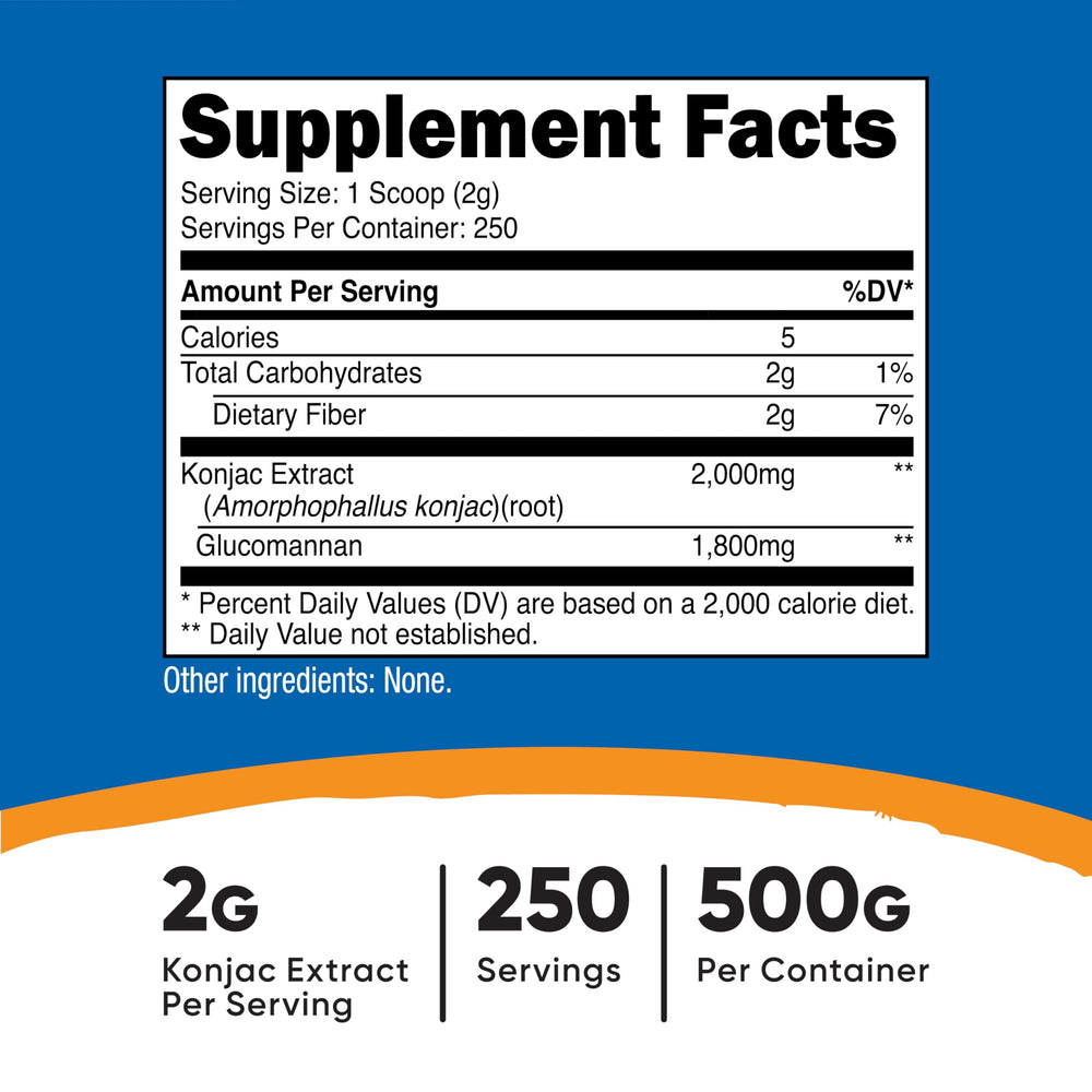 Glucomannan Powder 500 Grams