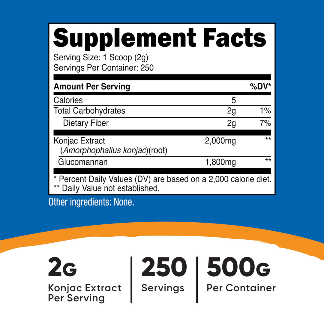 Glucomannan Powder 500 Grams