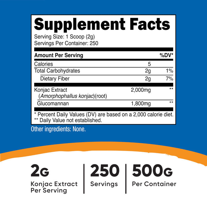Glucomannan Powder 500 Grams