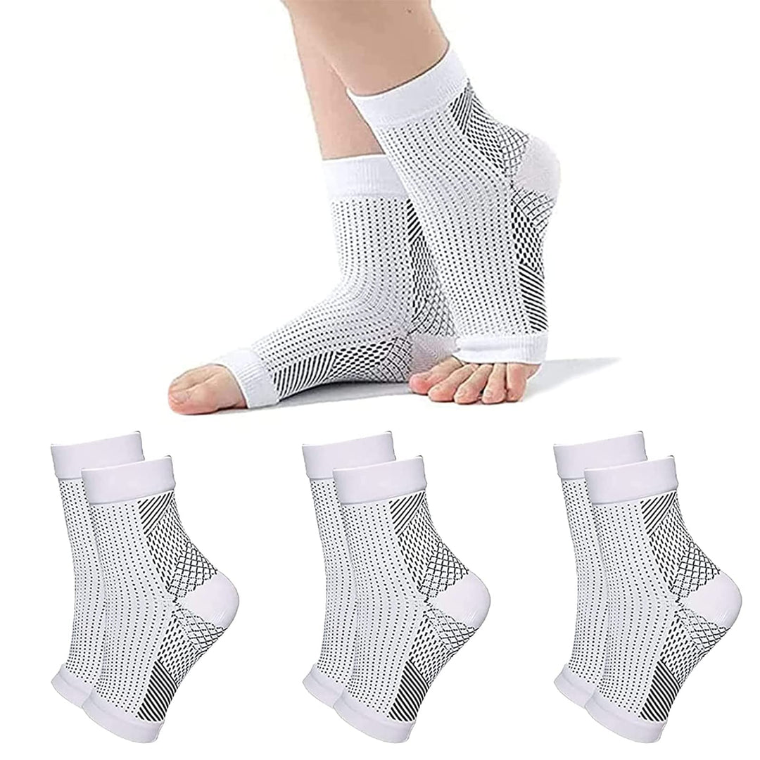 3pairs Neuropathy socks for Women & Men, Ankle brace Socks and Tendonitis compression socks,For Pain Relief and Plantar Fasciitis,Ankle compression sleeve for ankle swelling(L/XL)