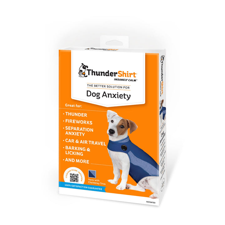 ThunderShirt for Dogs, Medium, Blue Polo - Dog Anxiety Relief Calming Vest