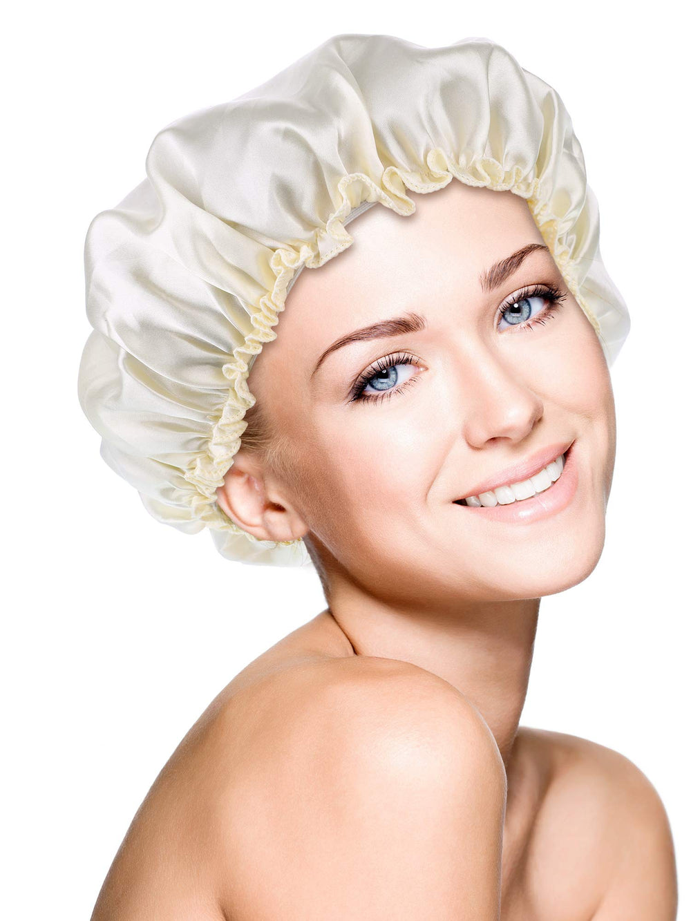 3 Pieces Sleep Cap Satin Bonnet Night Head Cover Sleeping Soft Hair Turbans for Women and Girls (Style Set 1)