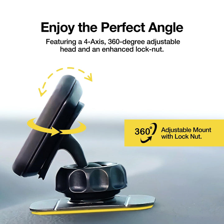 MAGDMB MagicMount Magnetic Phone Mount for Car, Dashboard Cell Phone Holder with 360° Adjustable Magnet Head, Universal Phone Stand for Car Compatible with iPhone, Samsung, and All Devices