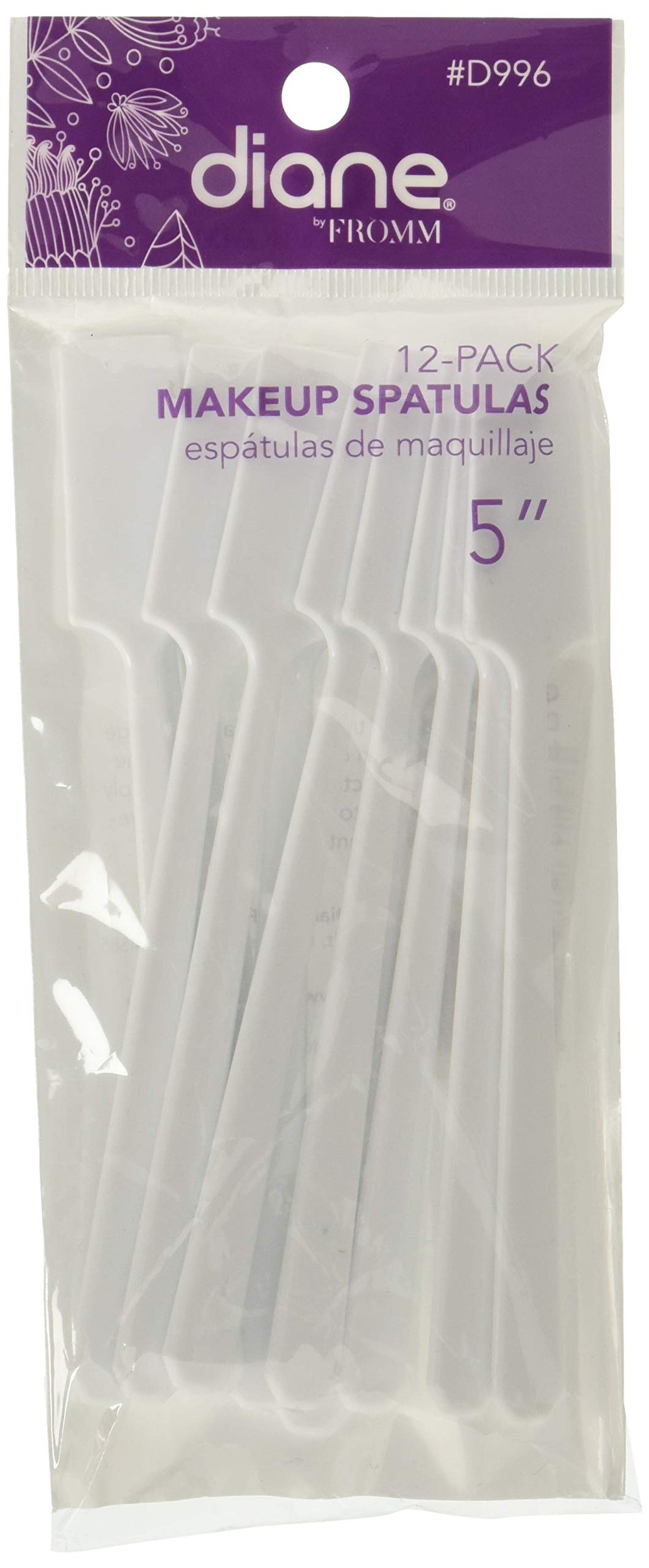 12-Pack Make-Up Spatulas 5' White #996