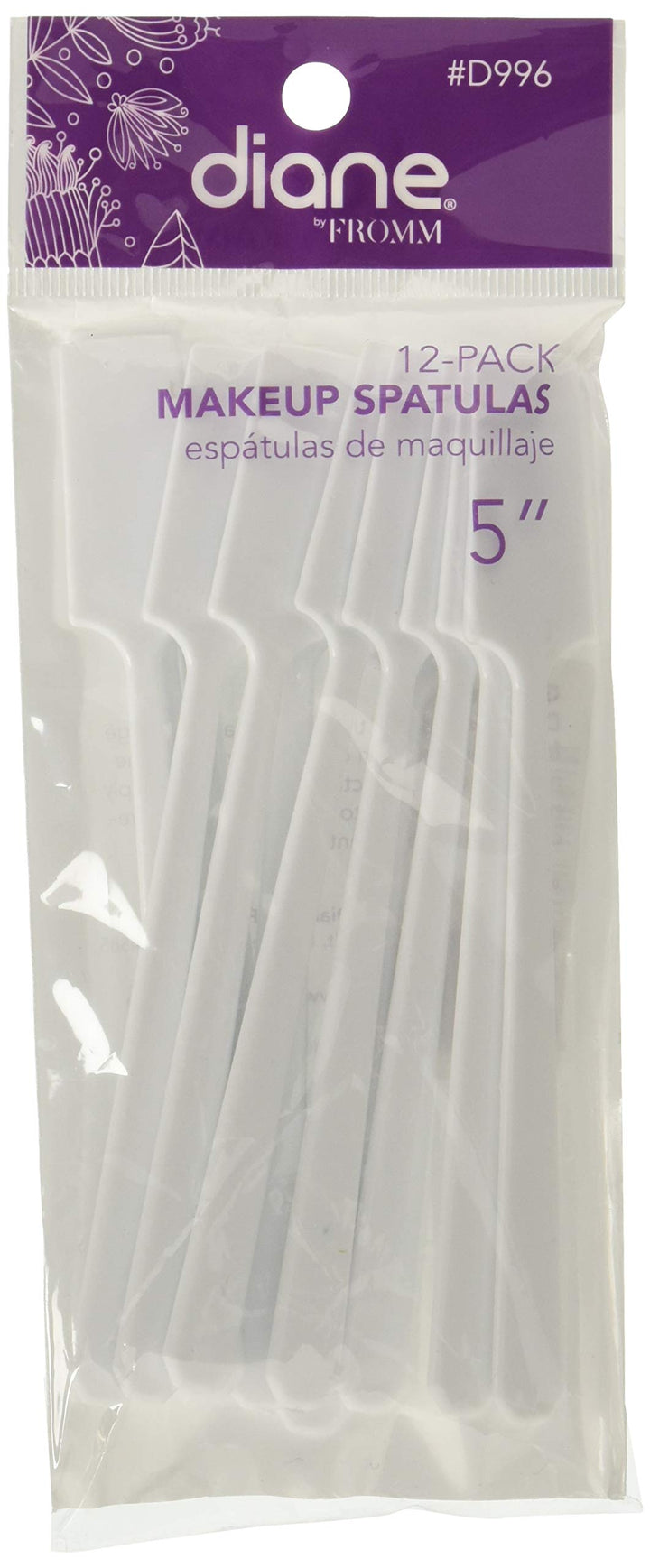12-Pack Make-Up Spatulas 5' White #996