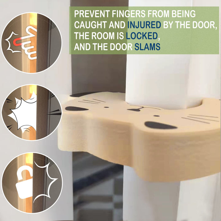 Finger Pinch Guard (Pack of 4) - Slamming Door - Prevent Finger Pinch lnjuries - Protect Child Fingers with Soft Foam Guard - Baby Proof Door Slam Stopper