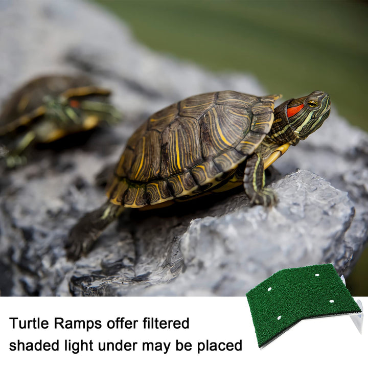 Turtle Basking Resting Platform, Floating Turtle Dock Fish Tank Aquarium Tortoise Terrace Platform with 2Pcs Suction Cups for Aquarium Large Tortoise Resting