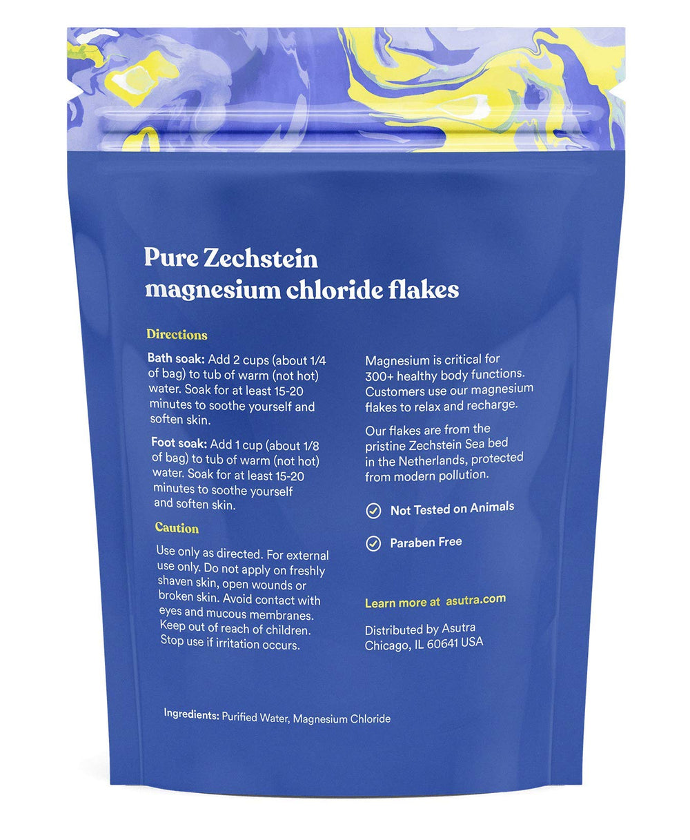 Magnesium Chloride Bath Flakes, 4 lbs - for Relaxing Foot & Body Soaks, Epsom Salt Alternative, Rapid Absorption