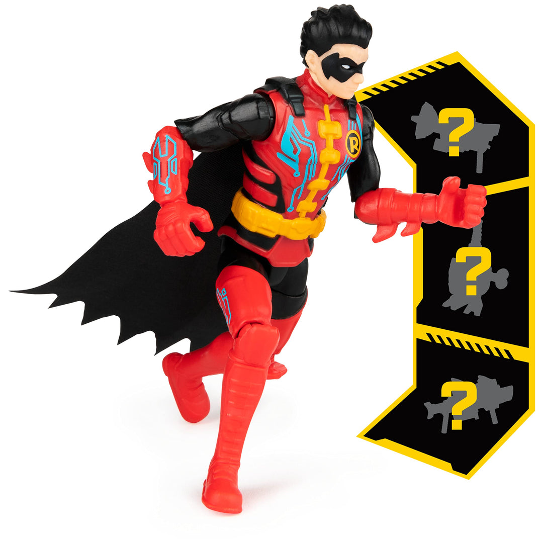 Batman 4-inch Robin and The Joker Action Figures for Boys with 6 Mystery Accessories, Kids Toys for Boys Aged 3 and up