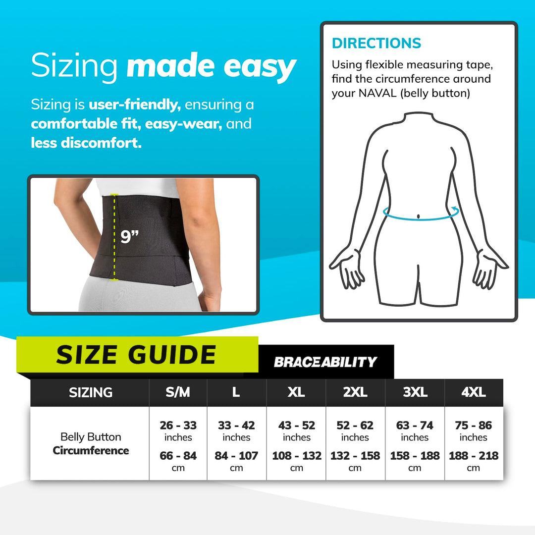 Elastic Low Back Brace - Compression Lower Back Support Belt for Sciatica, Heavy Lifting at Work, Herniated Disc, Workouts, Sleeping, Lumbar Support, Back Pain in Women and Men (S/M)