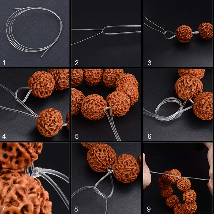 42ft Clear Bead Cord Crystal Elastic Stretchy Bracelet String for Jewelry Making Necklace Bracelet Beading Thread, 0.8 mm, 1mm