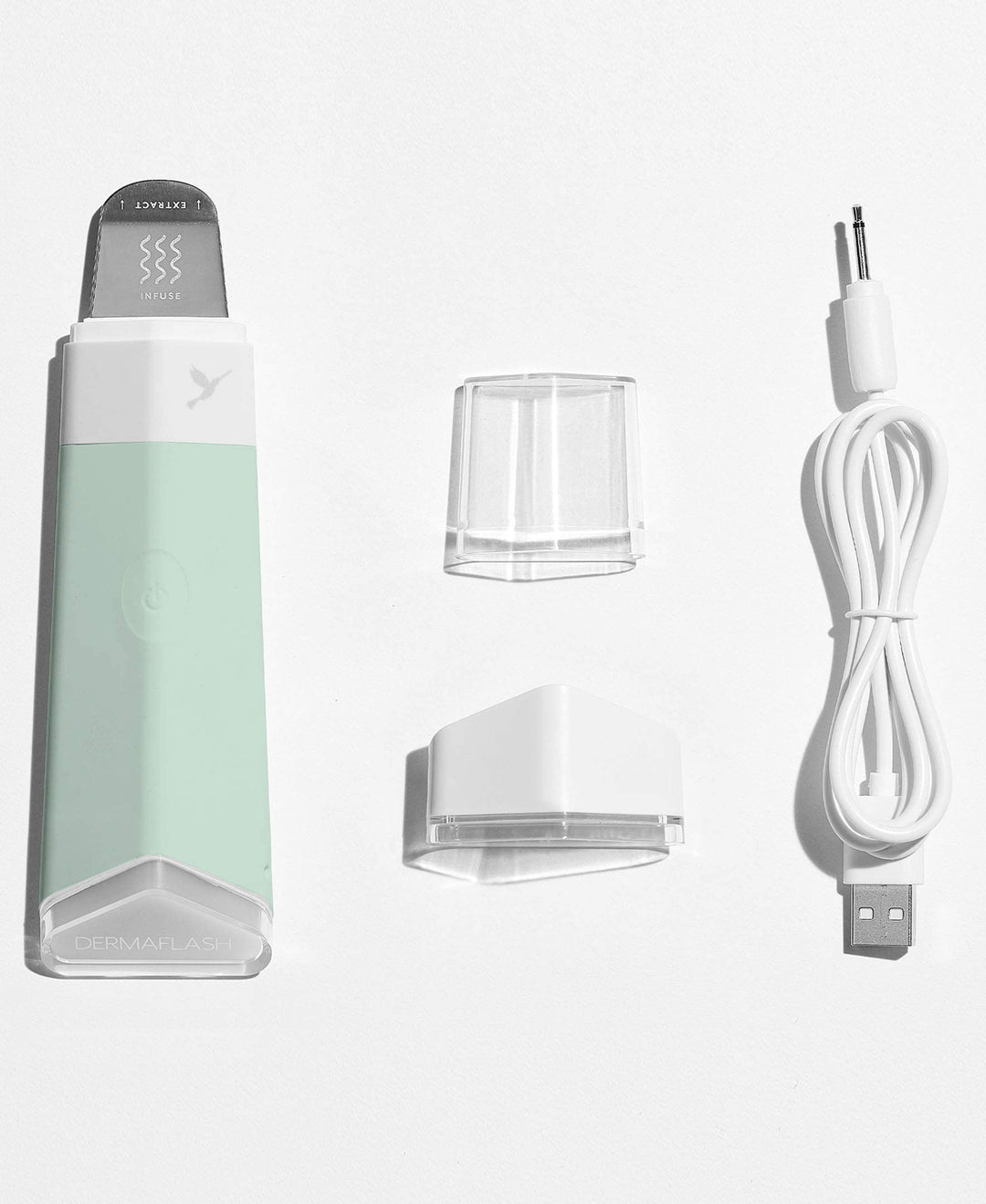 DERMAPORE Skin Care Device, Ultrasonic 2-in-1 Pore Extractor and Serum Infuser, Icy Pink