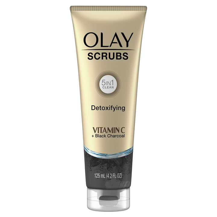 Detoxifying Face Scrub with Vitamin C and Black Charcoal, 4.2 Fl Oz